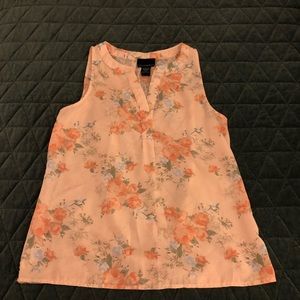 **SALE**  Pink floral sleeveless blouse